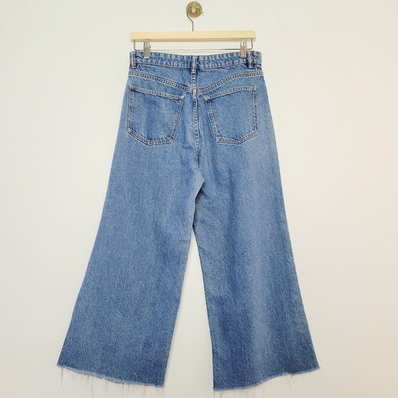 Zara Jeans High Rise Wide Leg Size 6 - Picture 7 of 13